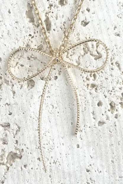 Handmade Bow Necklace