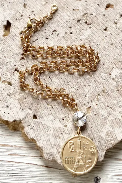 Paris French Coin Necklace