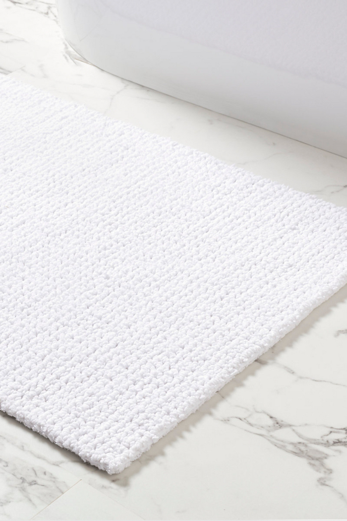 Modesto White Bath Rug - Small (20" x 30")