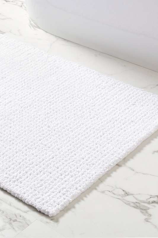 Modesto White Bath Rug - Small (20" x 30")