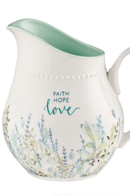 Faith Hope Love Pitcher