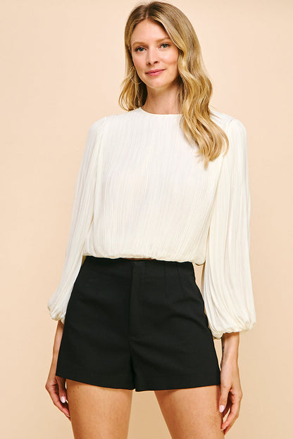 Pleated Woven Top