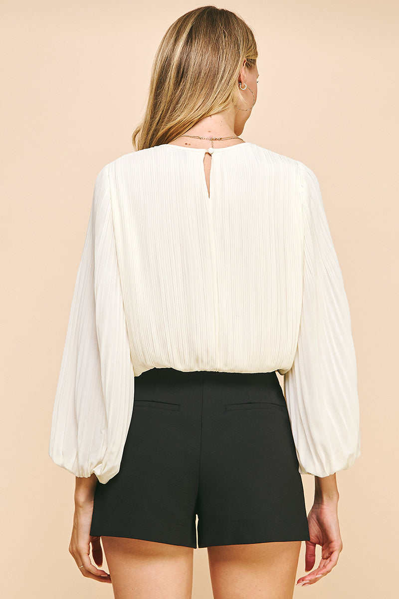 Pleated Woven Top