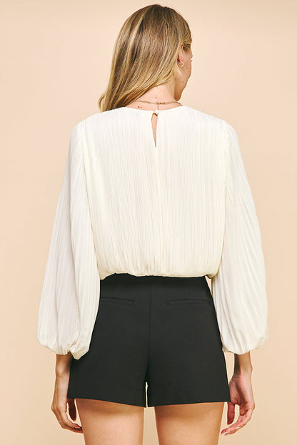 Pleated Woven Top