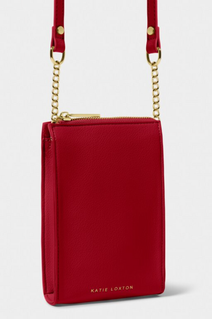 ZANA SLIM CROSSBODY BAG | Garnet Red