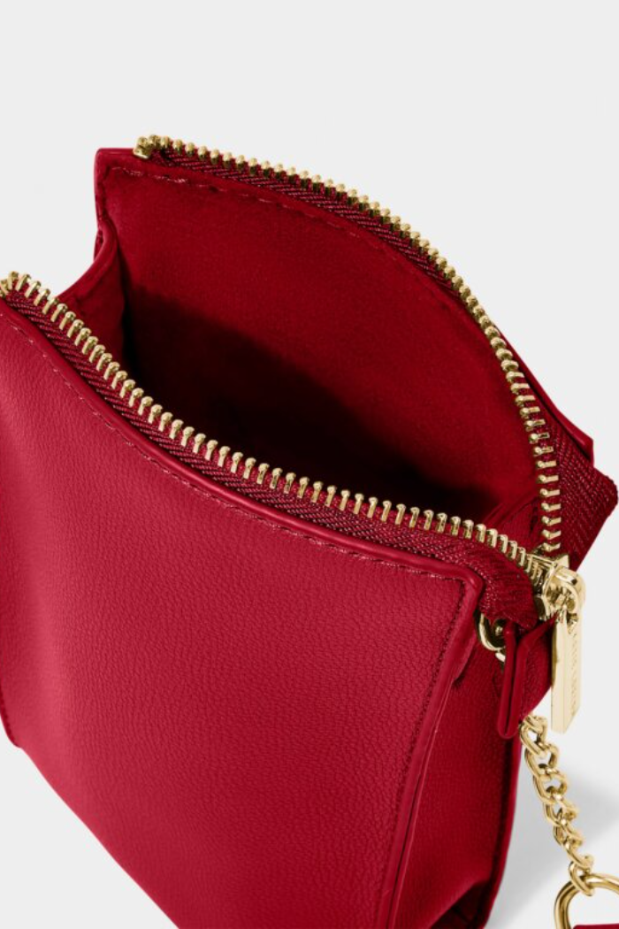 ZANA SLIM CROSSBODY BAG | Garnet Red