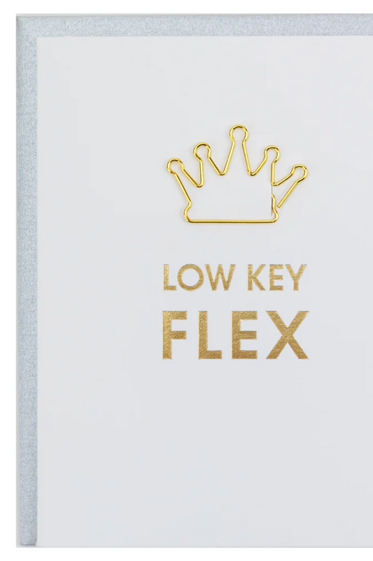 Low Key Flex Crown Paperclip Card