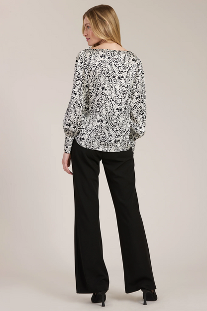 Olivia Lace Charmeuse Top