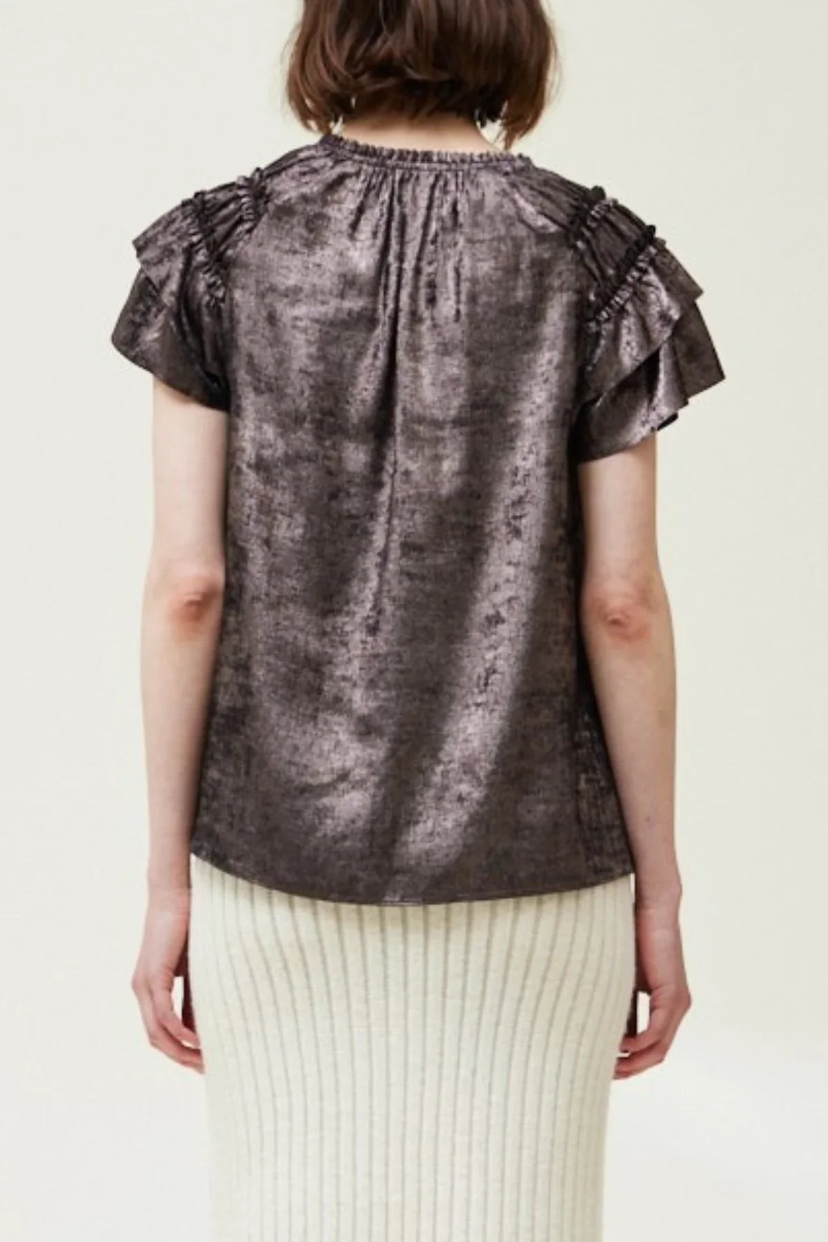 Ruffle Detail Sleevless Top