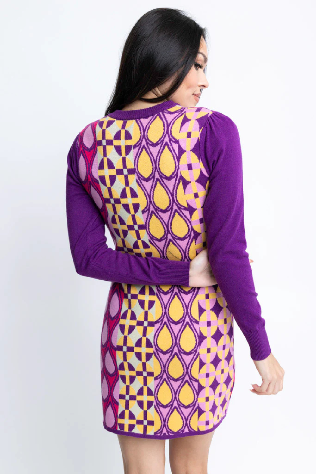 L/S Pattern Sweater Dress