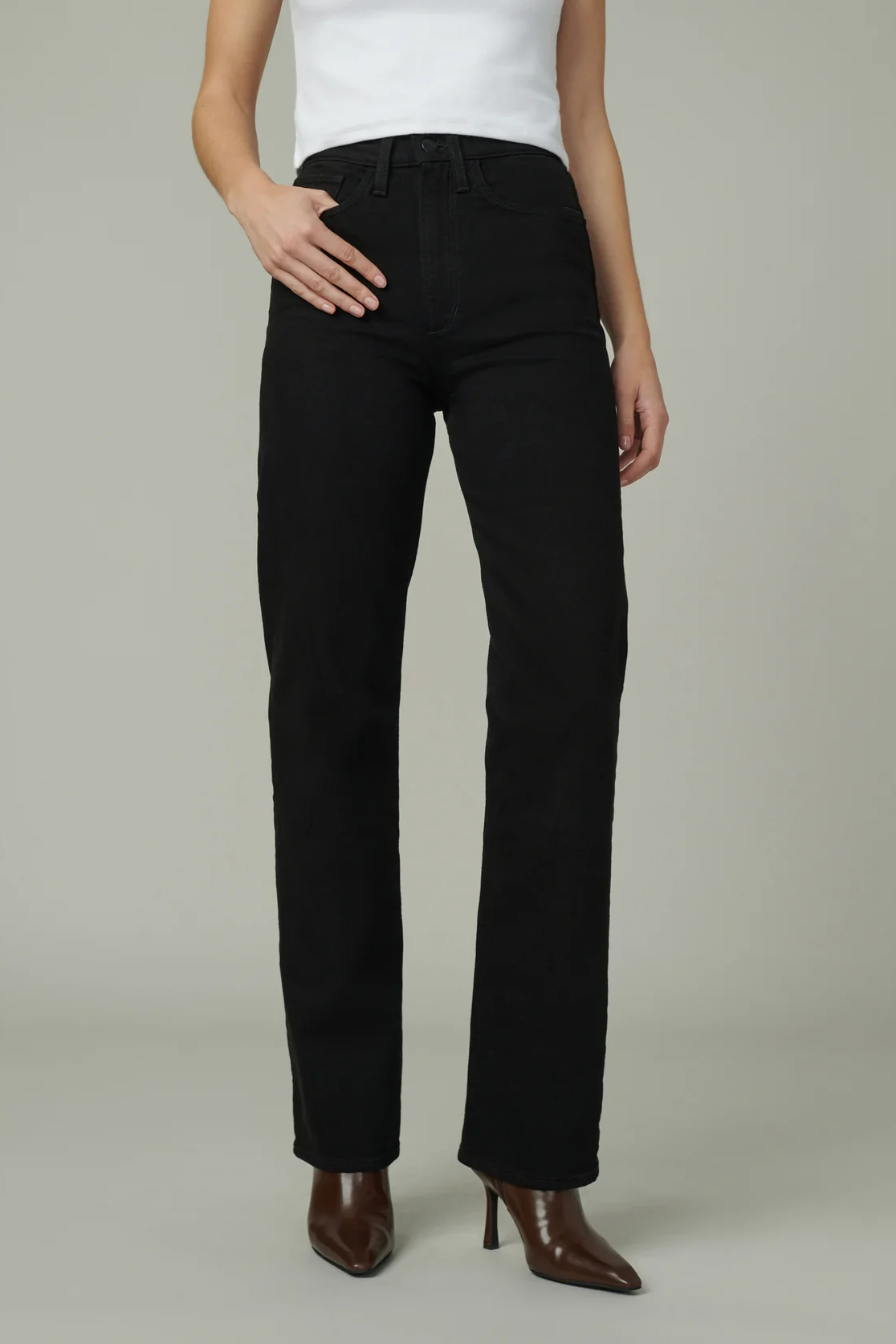The Margot High Rise Straight - Black