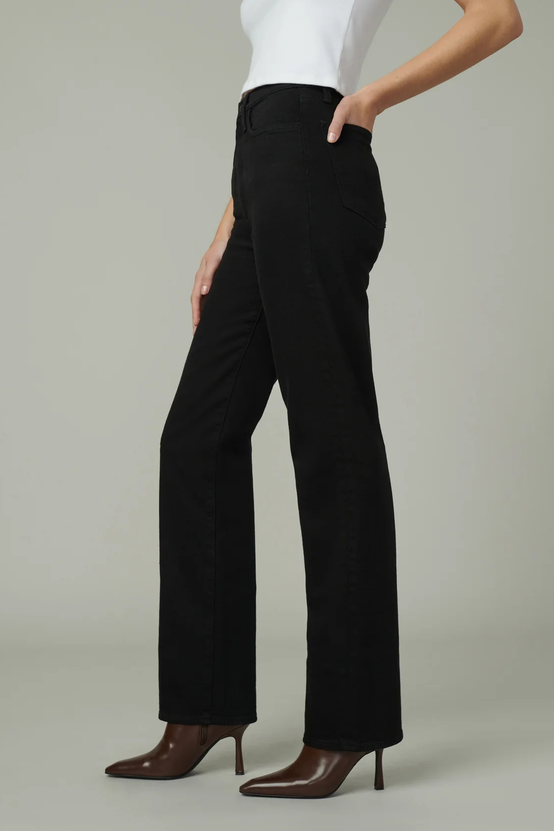 The Margot High Rise Straight - Black