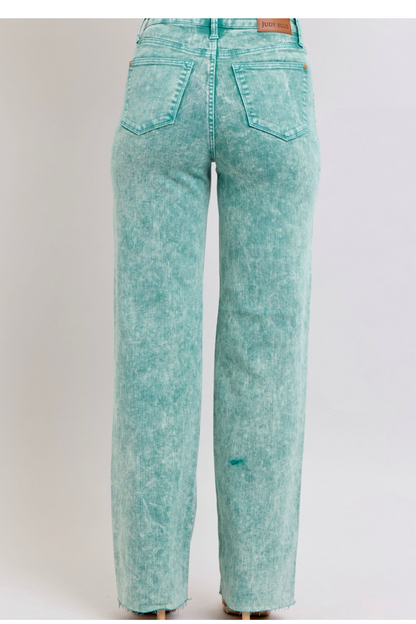 High Waist Raw Hem Dad Jean