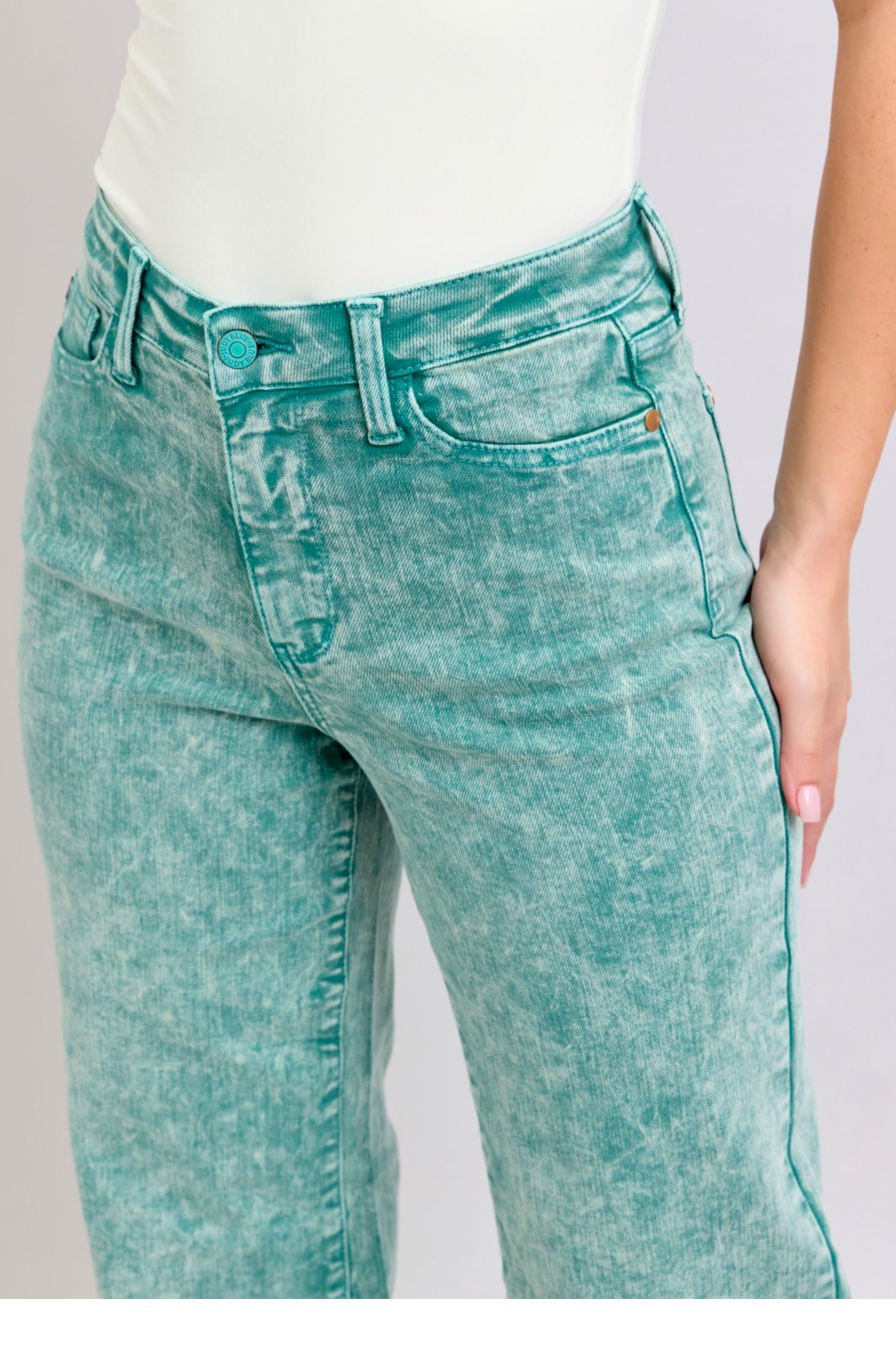 High Waist Raw Hem Dad Jean