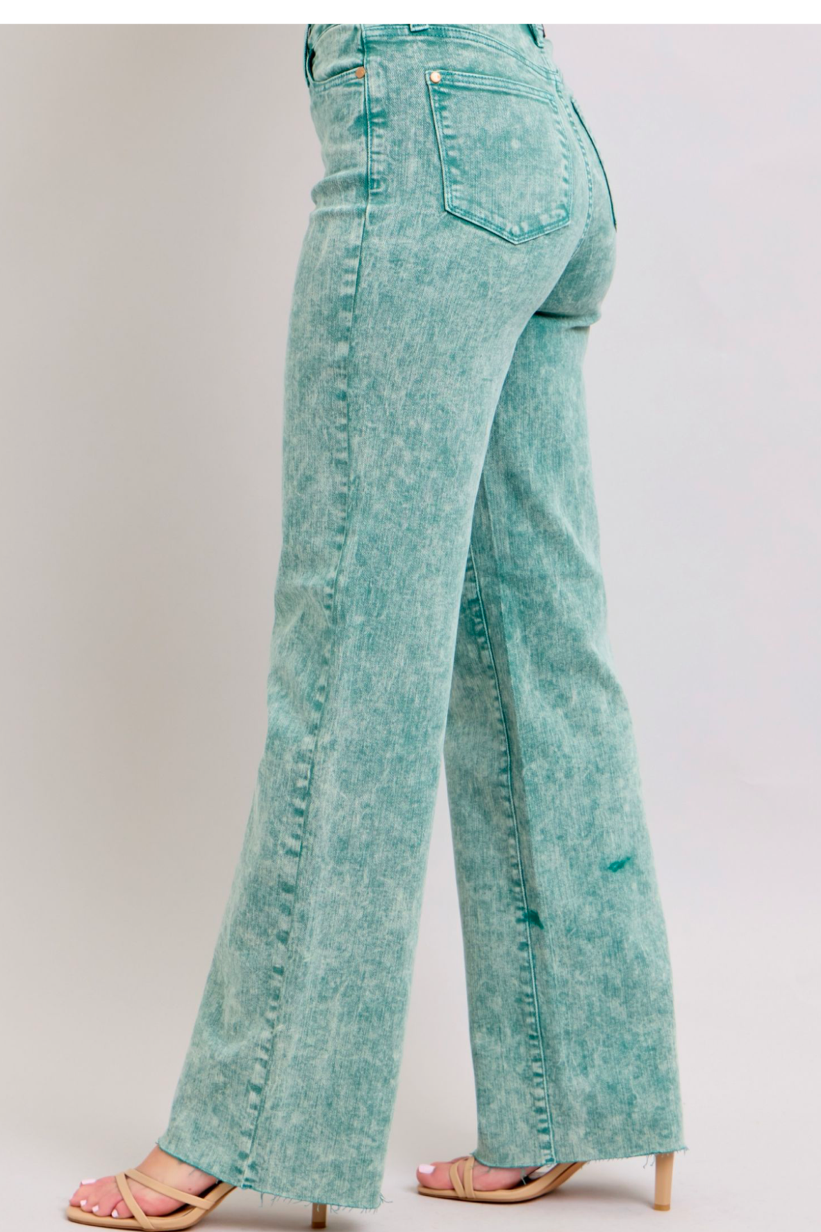 High Waist Raw Hem Dad Jean