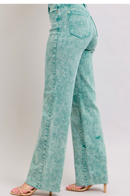 High Waist Raw Hem Dad Jean