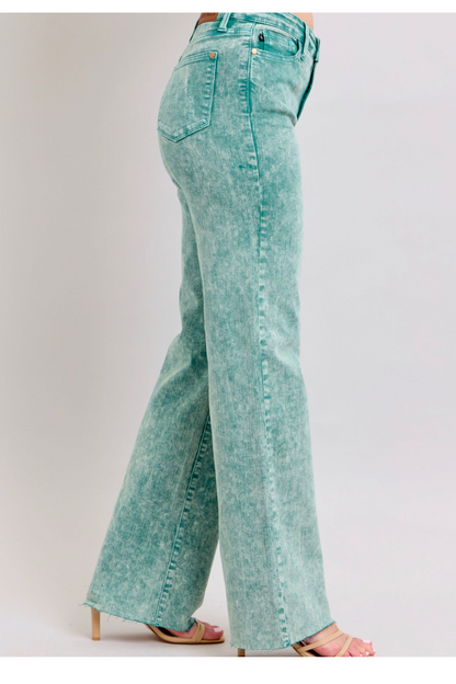 High Waist Raw Hem Dad Jean