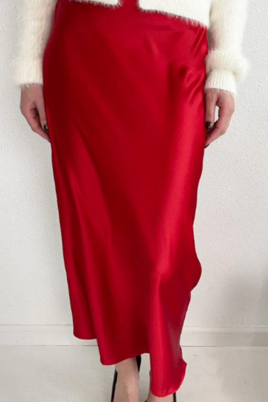 Perfect Satin Midi Skirt