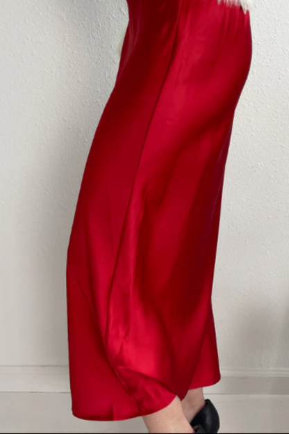 Perfect Satin Midi Skirt