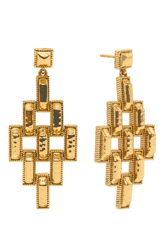 PATHWAY POST DROP EARRINGS GOLD