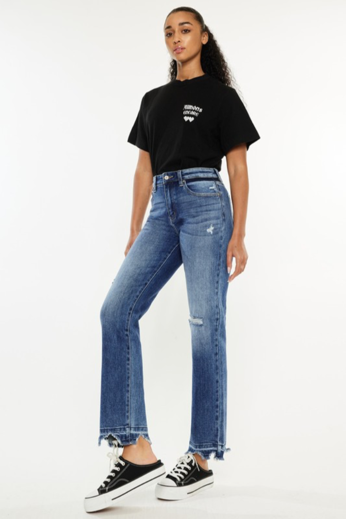 High Rise Slim Straight Jeans