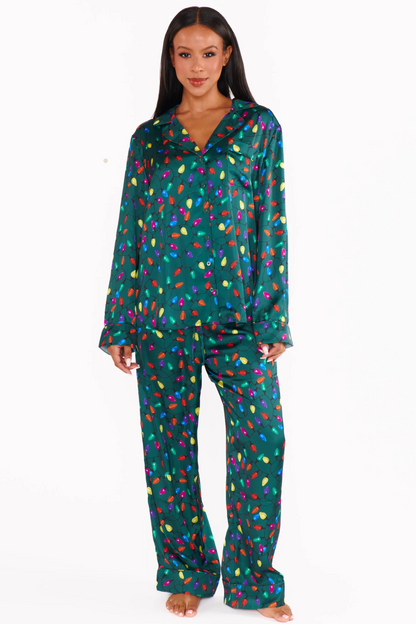 Classic PJ Set in Festive Lights