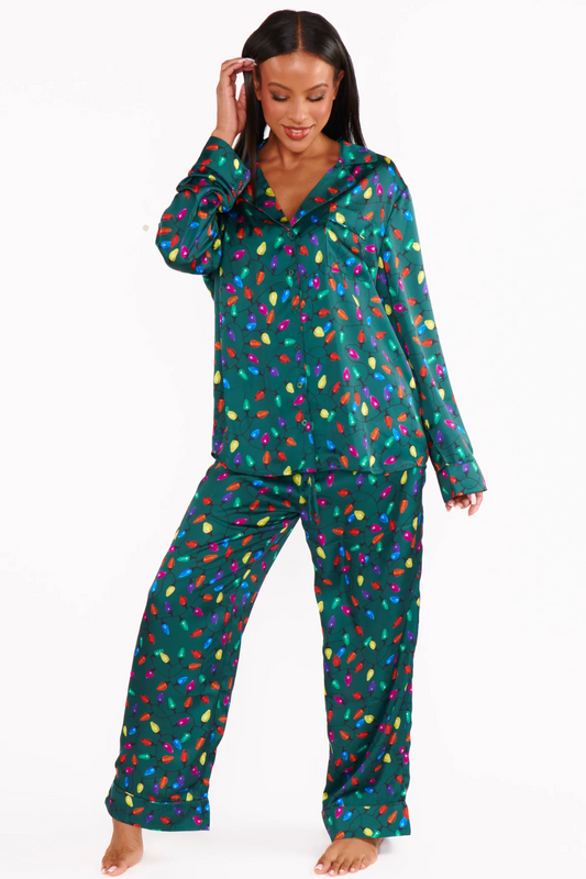 Classic PJ Set in Festive Lights