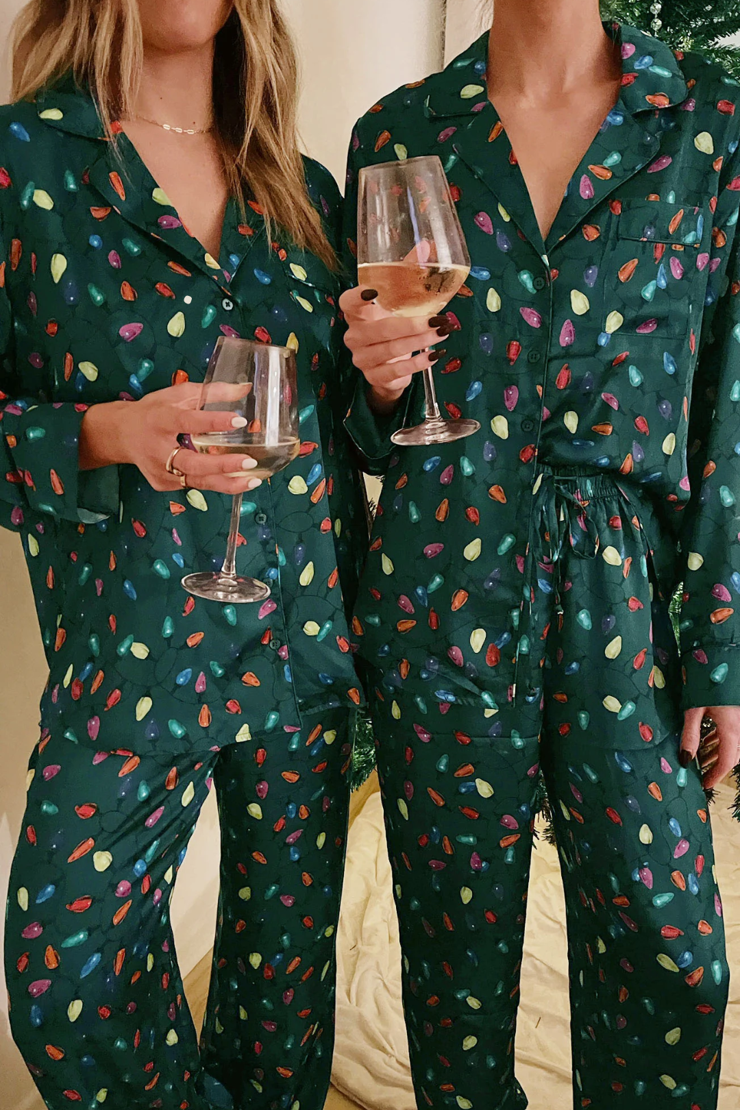Classic PJ Set in Festive Lights