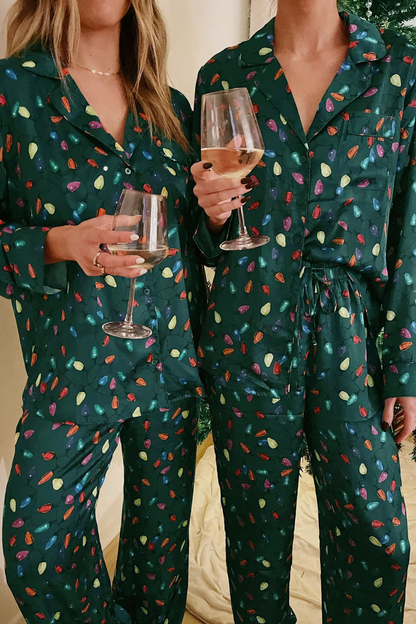 Classic PJ Set in Festive Lights