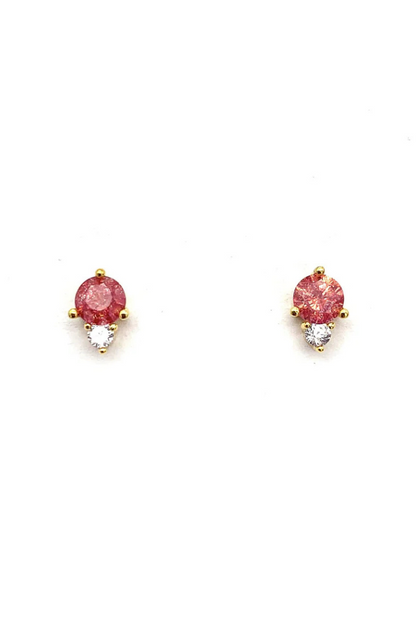 Gem CZ Studs - Pink