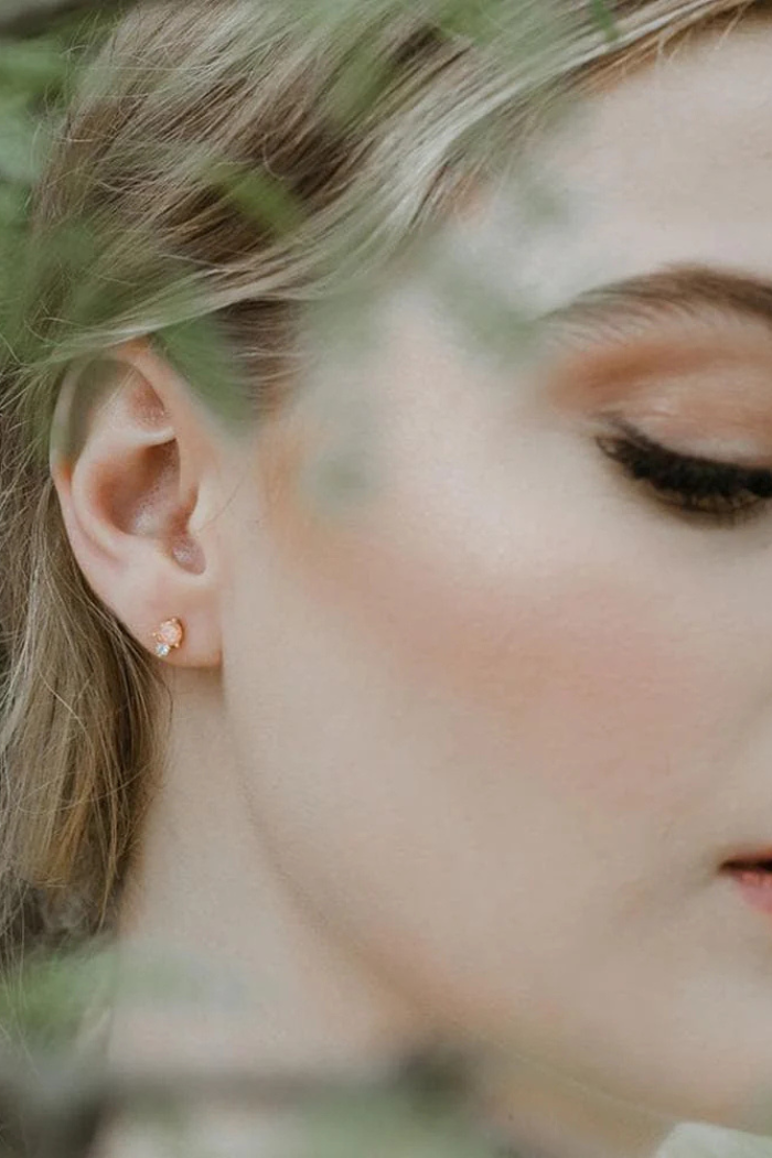 Gem CZ Studs - Pink
