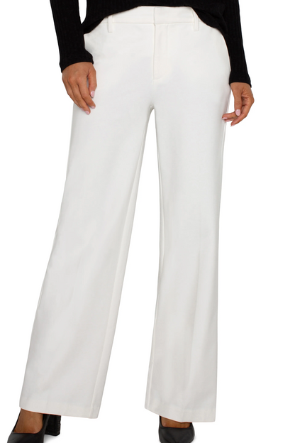 Kelsey Wide Leg Trouser- Vintage White