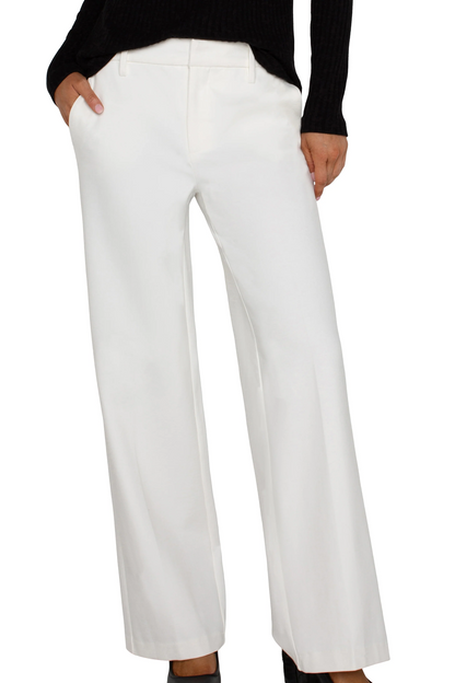 Kelsey Wide Leg Trouser- Vintage White