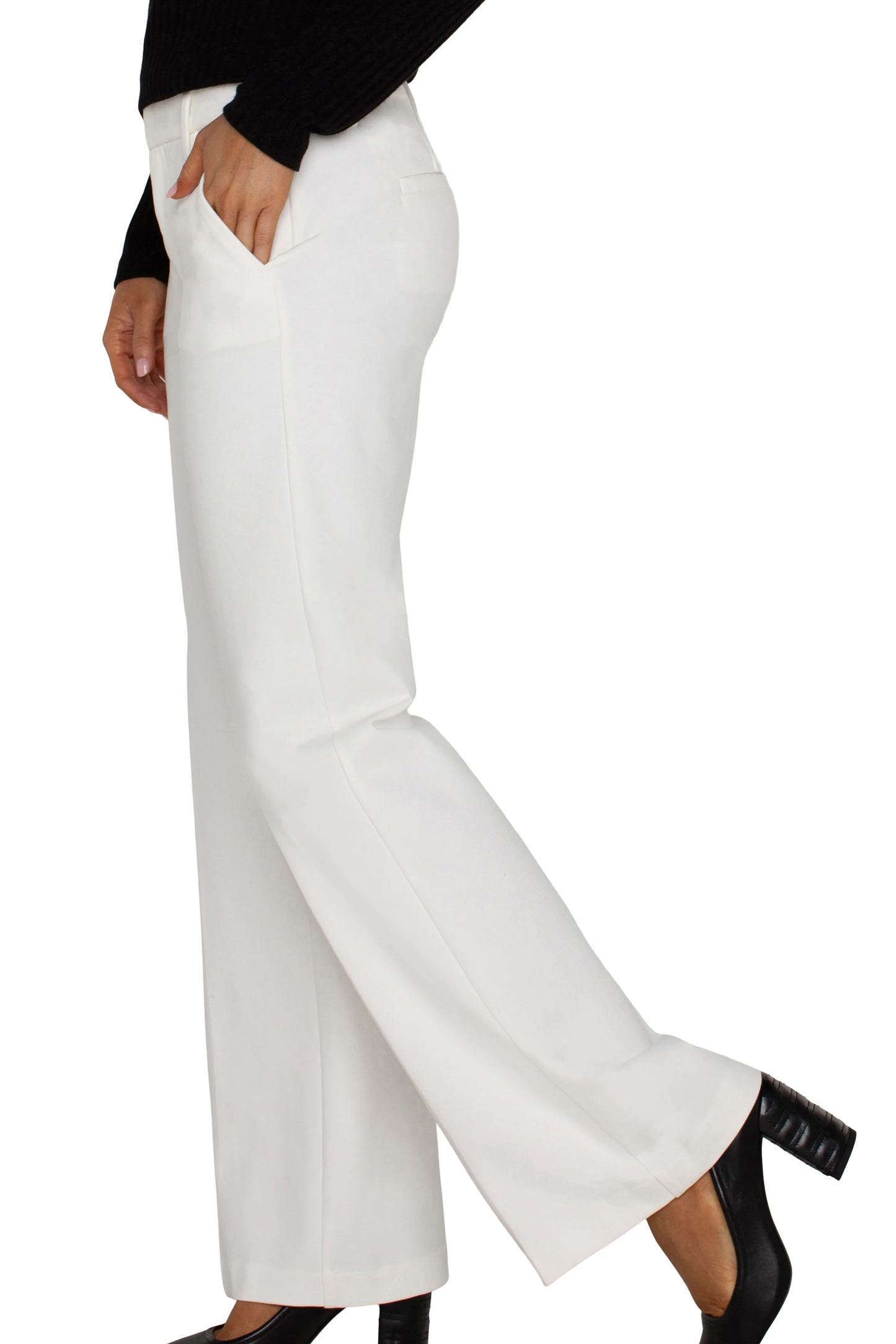 Kelsey Wide Leg Trouser- Vintage White