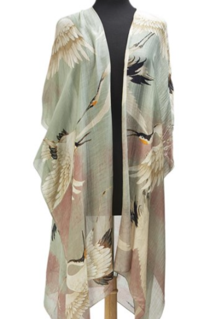 Viscose/Modal Long Kimono