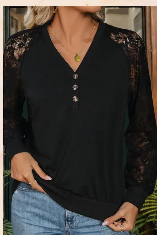 Lace Sleeve Top