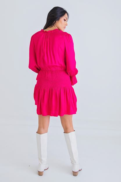 L/S Smocked Waist Dress