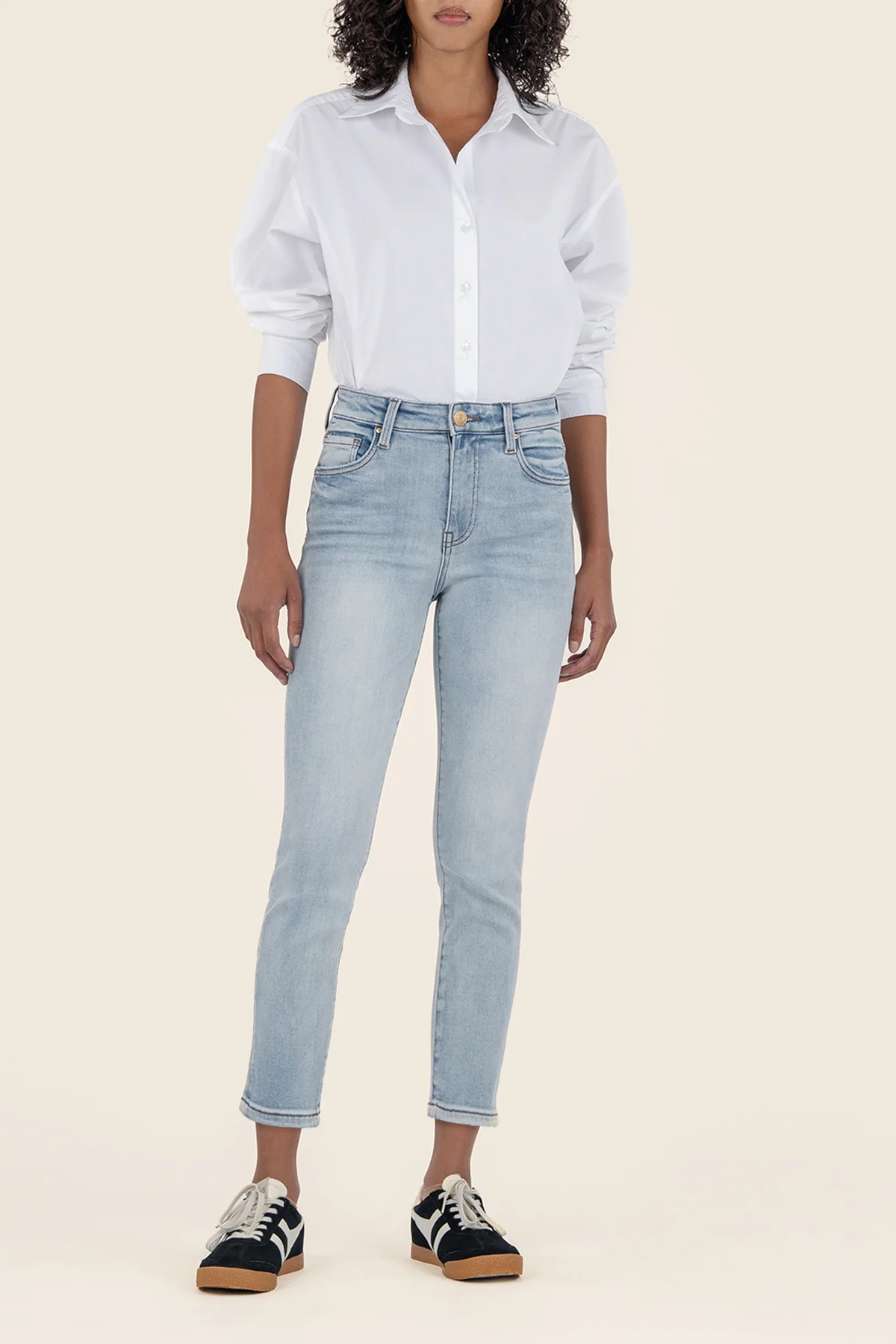 Catherine High Rise Crop Straight Leg- Conscious w/ Med Base