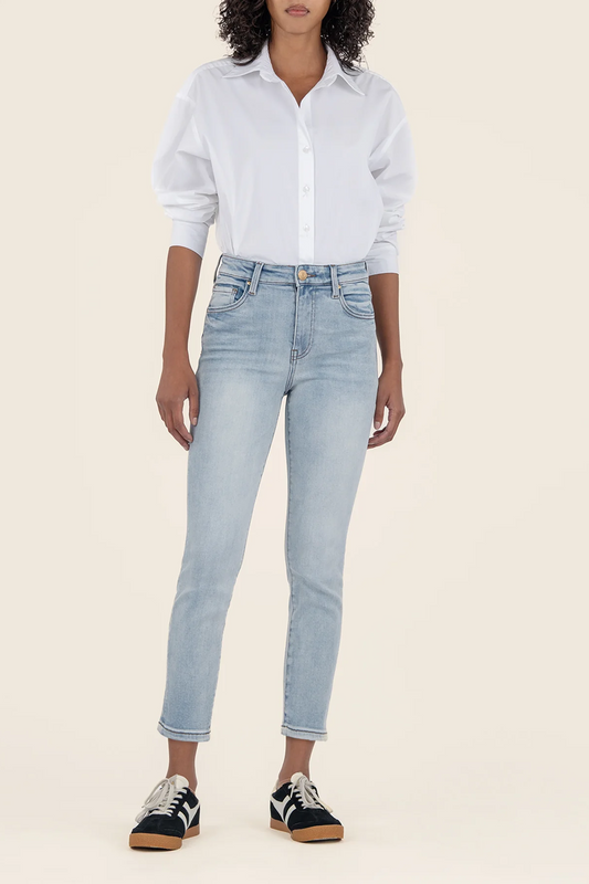 Catherine High Rise Crop Straight Leg- Conscious w/ Med Base