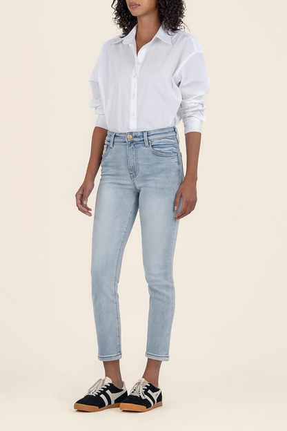 Catherine High Rise Crop Straight Leg- Conscious w/ Med Base