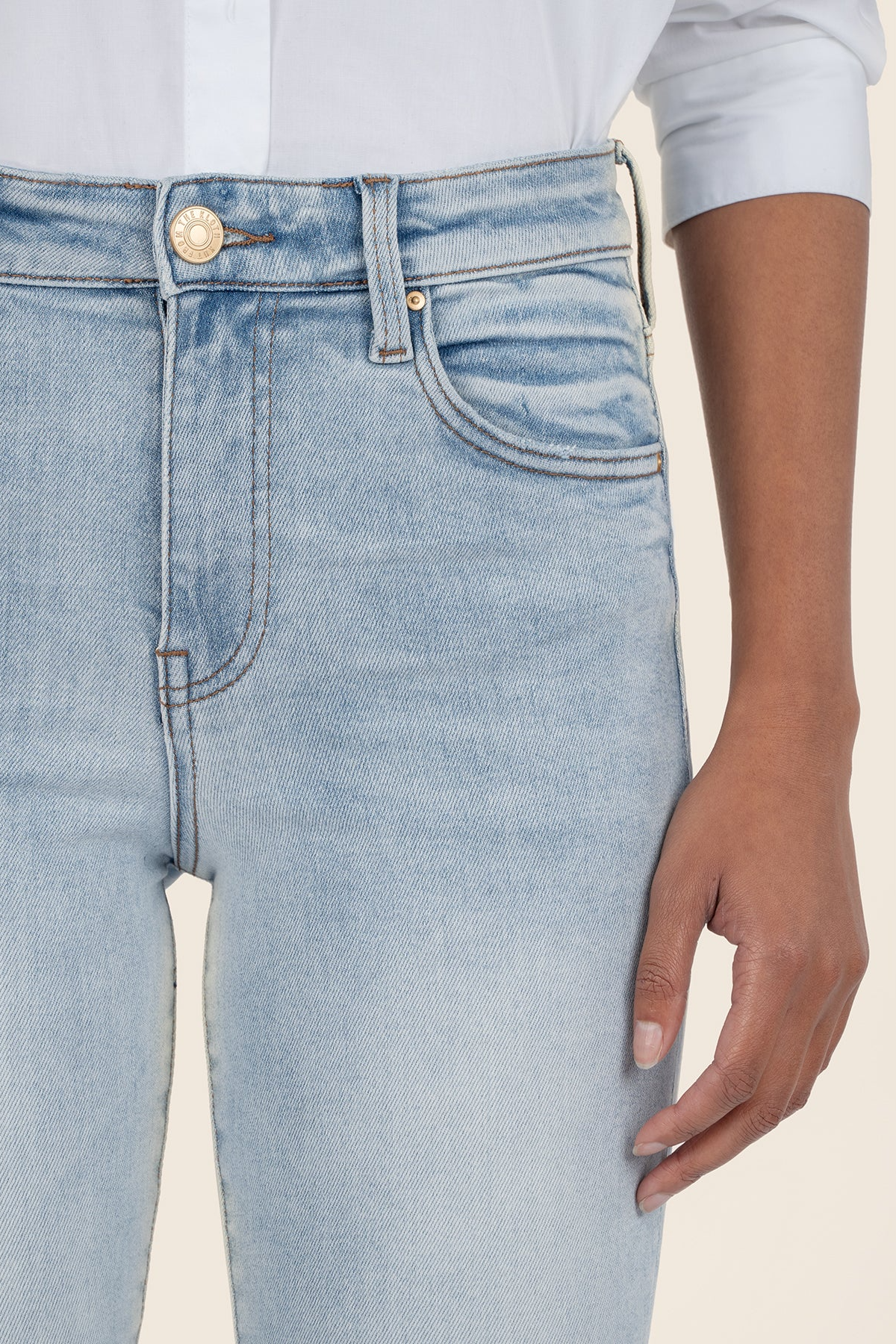 Catherine High Rise Crop Straight Leg- Conscious w/ Med Base