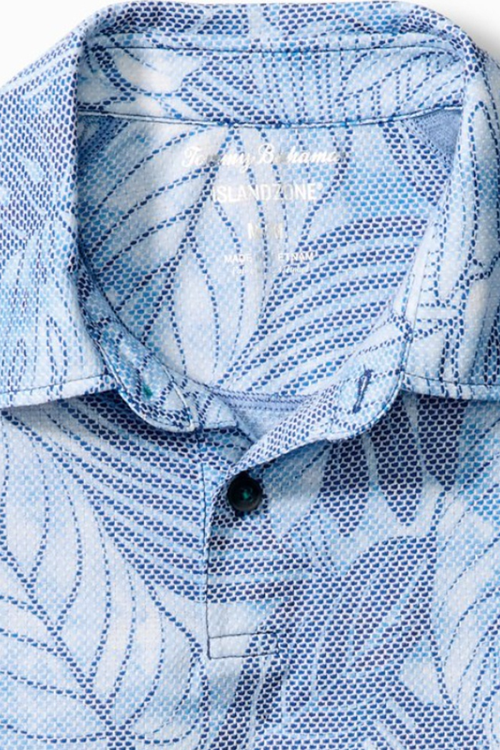 Tie Dye Fronds Polo- Blue Lapis