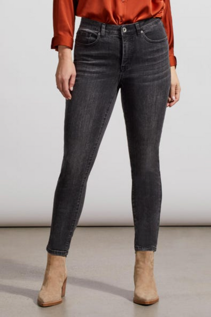 Sophia Slim Leg Curvy Ankle Jean- Stone Black