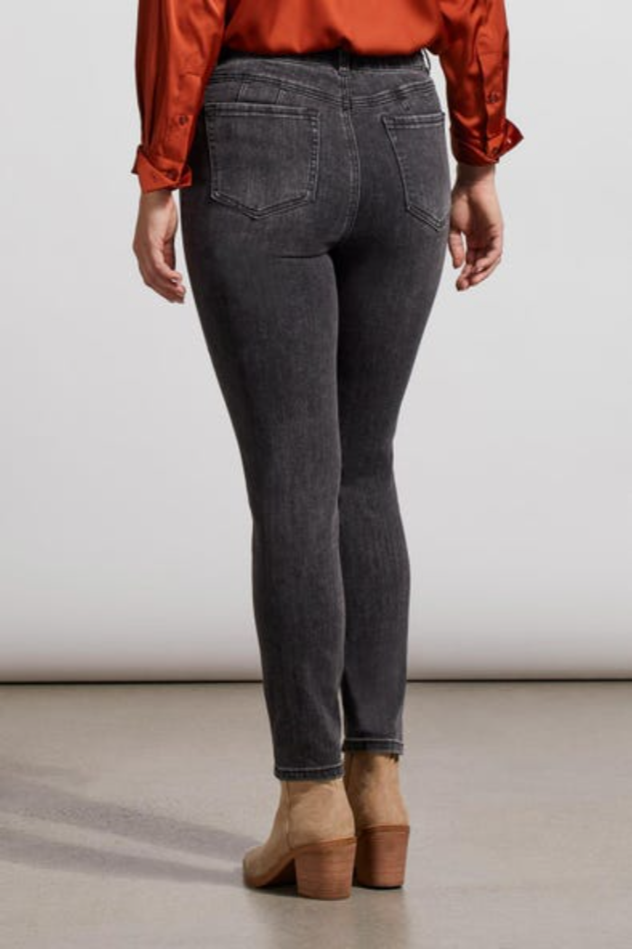 Sophia Slim Leg Curvy Ankle Jean- Stone Black