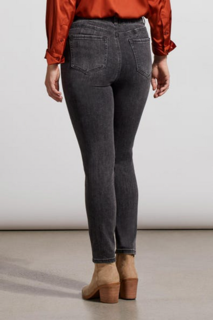 Sophia Slim Leg Curvy Ankle Jean- Stone Black