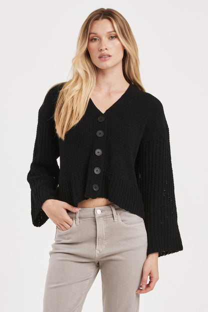 Samira Bell Sleeve Chunky Crop Cardigan