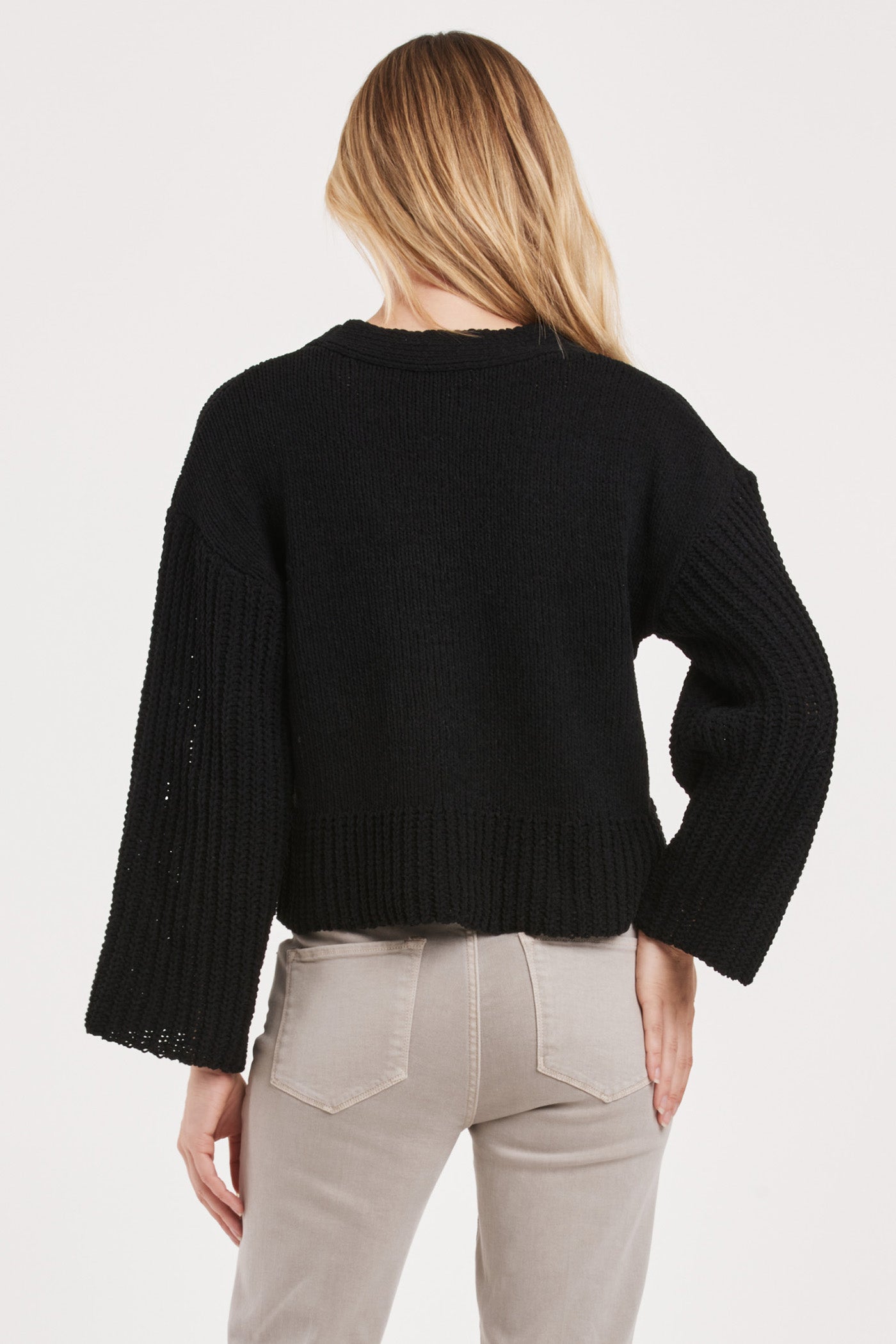 Samira Bell Sleeve Chunky Crop Cardigan