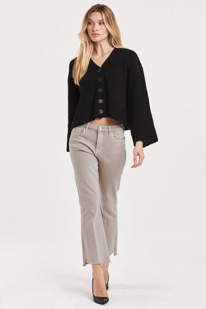 Samira Bell Sleeve Chunky Crop Cardigan
