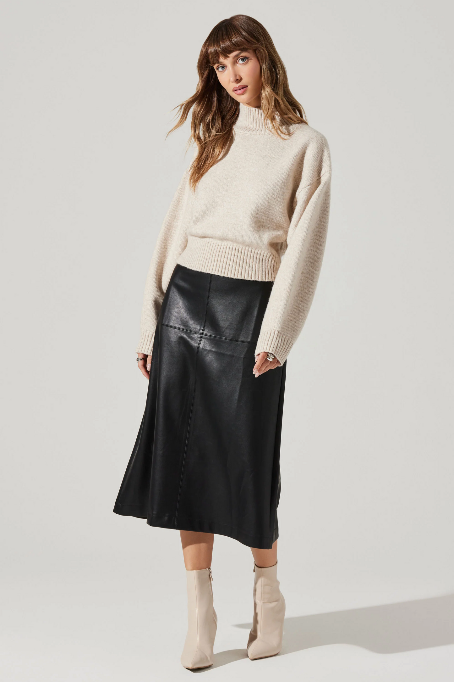 Fiala Mock Neck Sweater - Oatmeal