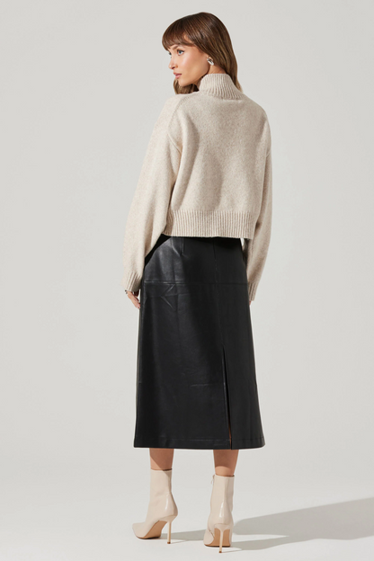 Fiala Mock Neck Sweater - Oatmeal